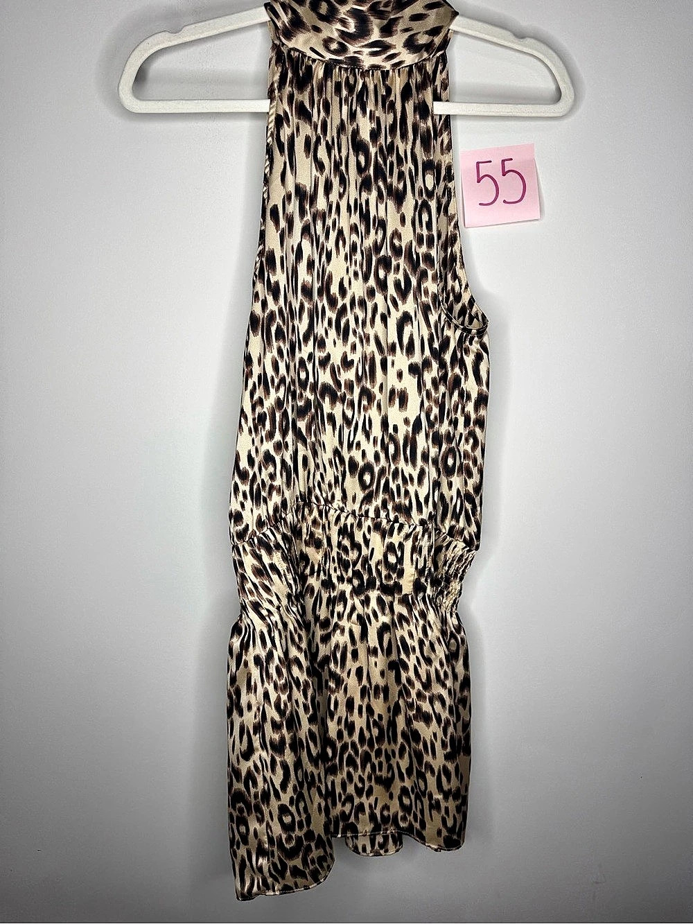 DO+BE Leopard Print Mini Halter Dress Size Large never worn tags not attached